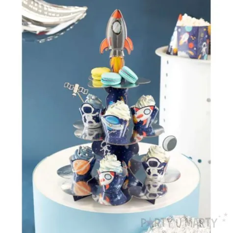 patera papierowa kosmos rakieta mix partypal 46 x 34 cm