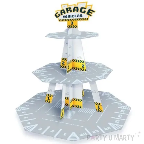 patera papierowa parking budowa szara partypal 46 x 34 cm