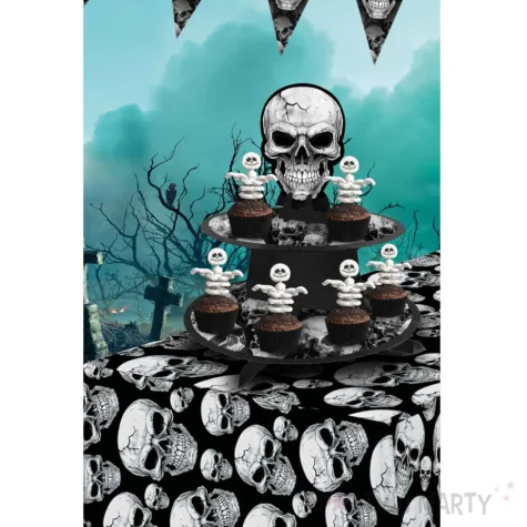 patera papierowa straszna czaszka dwupoziomowa guirca 40 cm