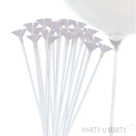 patyczki do balonow standard biale 40 cm 100 szt