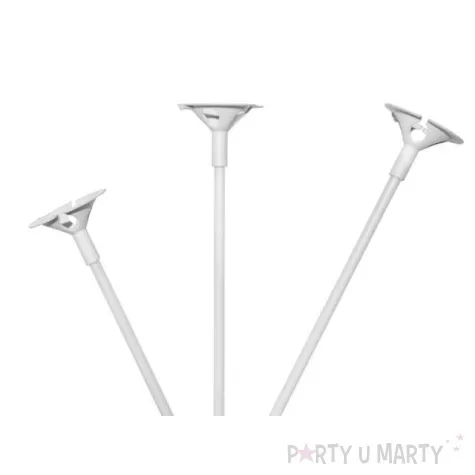 patyczki do balonow standard biale partydeco 40 cm 100 szt
