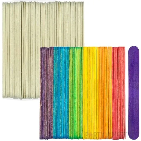 patyczki drewniane do lodow dlugie mix titanum 114 mm 100 szt