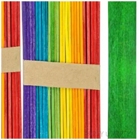 patyczki drewniane do lodow dlugie mix titanum 150 mm 50 szt