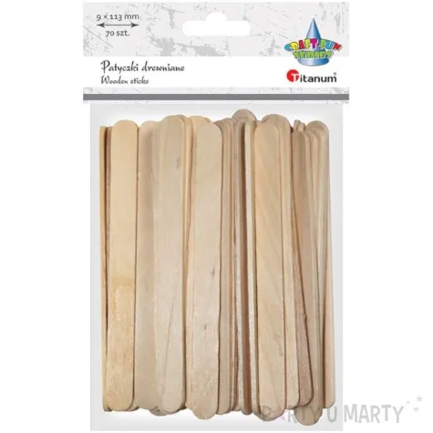 patyczki drewniane do lodow dlugie naturalne titanum 113 mm 70 szt