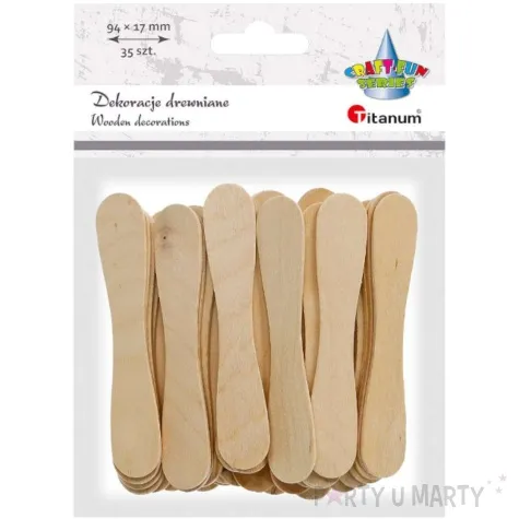 patyczki drewniane do lodow osemki naturalne titanum 94 mm 35 szt