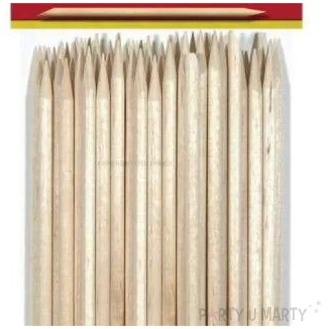 patyczki drewniane okragle bezbarwne aliga 115 mm 50 szt