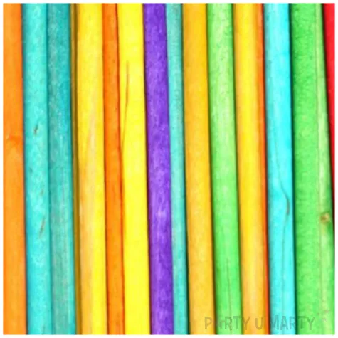 patyczki drewniane okragle mix titanum 100 mm 60 szt