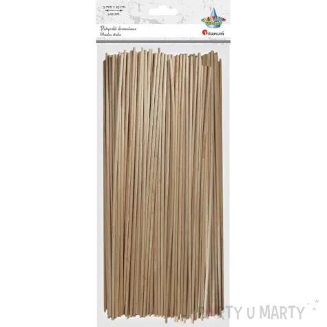 patyczki drewniane okragle naturalne titanum 250 mm 100 szt