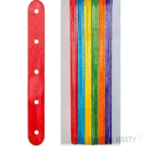 patyczki drewniane plaskie z otworem mix aliga 150 mm 30 szt