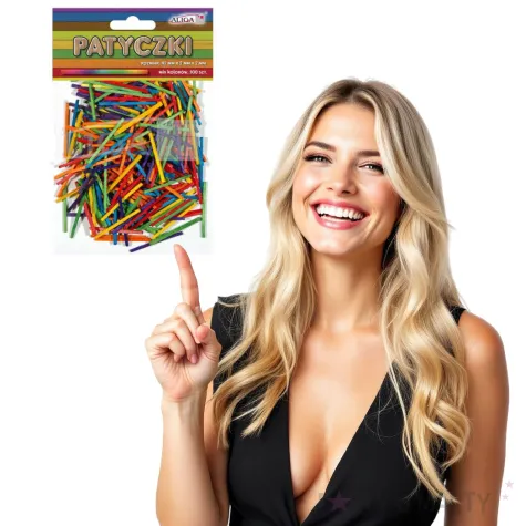 patyczki drewniane slupki mini mix aliga 42 mm 500 szt