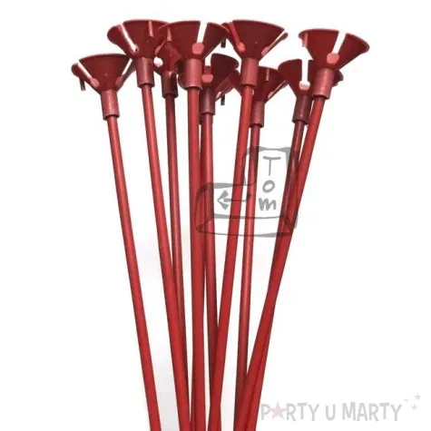patyczki z zatyczkami 35 cm czerwone 10 szt