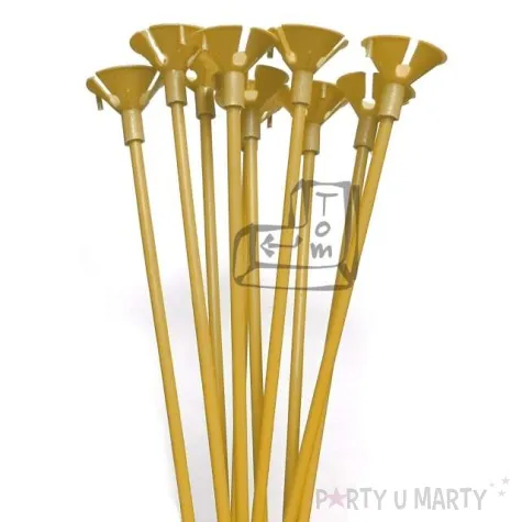patyczki z zatyczkami 35 cm zolte 10 szt