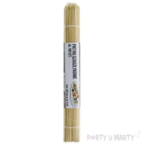 patyki szaszlykowe 300 mm 3 mm 100 szt