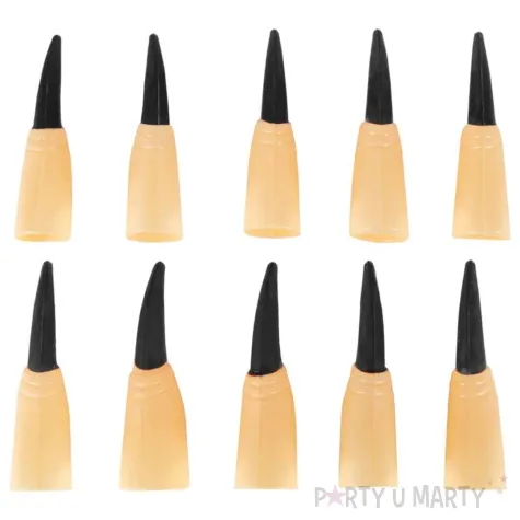 pazury wiedzma czarownica czarny partypal 10 szt