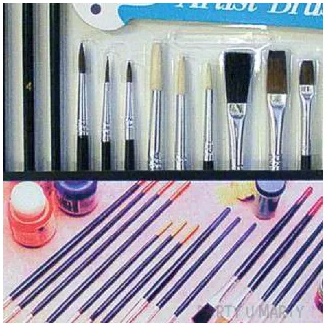 pedzelki artystyczne mieszane mix titanum 15 szt