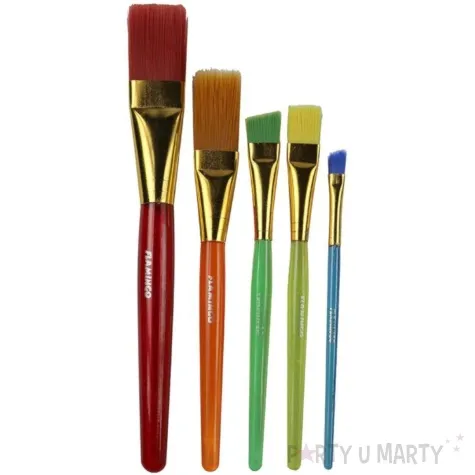 pedzelki szkolne proste i skosne mix titanum 5 szt