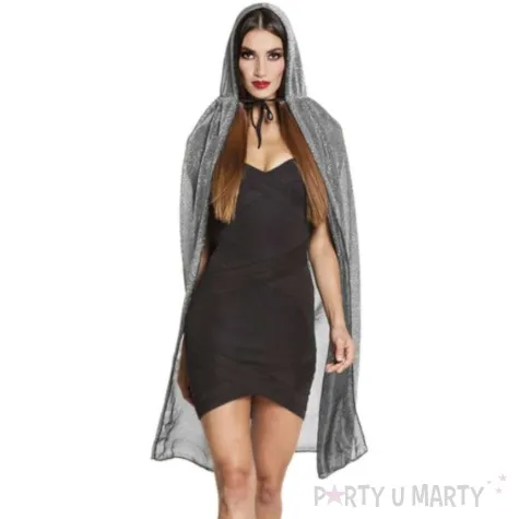 peleryna wieczorowa brokatowa srebrna boland 140 cm