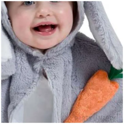 pelerynka dla dzieci krolik z marchewka funny fashion rozm uniw