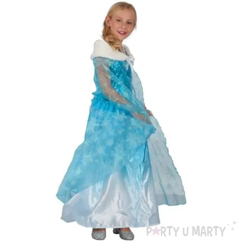 pelerynka dla dzieci ksiezniczka lodu blekitny godan rozm 120 130