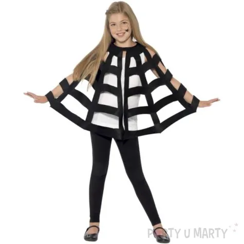 pelerynka dla dzieci pajeczyna czarna smiffys rozm uniw