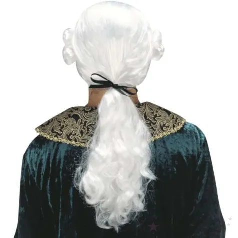 peruka arystokrata barok bialy widmann