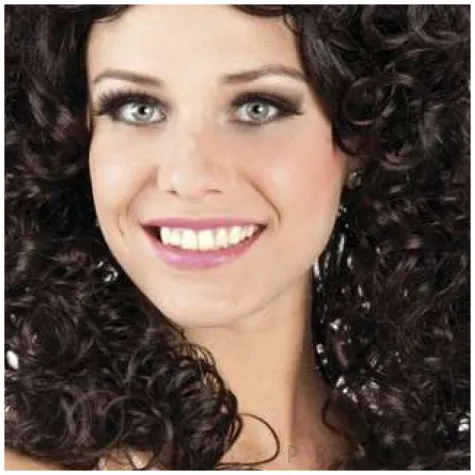 peruka dlugie krecone brazowo czarna boland