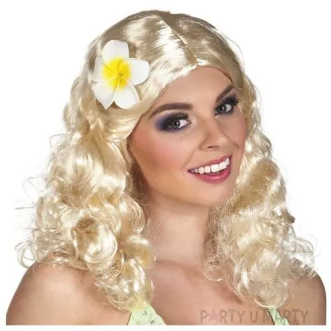 peruka hipiska z kwiatem blond boland