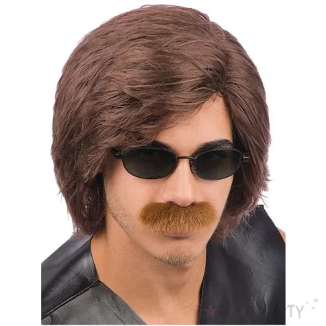 peruka lata 70 brazowa carnival toys