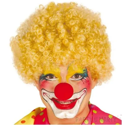 peruka party afro klaun blond guirca