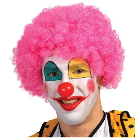 peruka party afro klaun rozowa godan