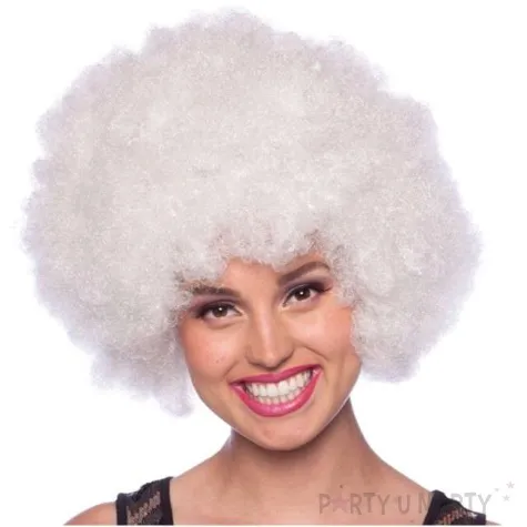 peruka party afro mega biala folat
