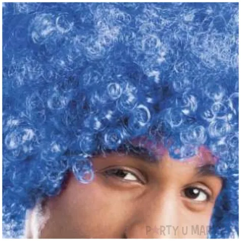peruka party afro niebieska boland