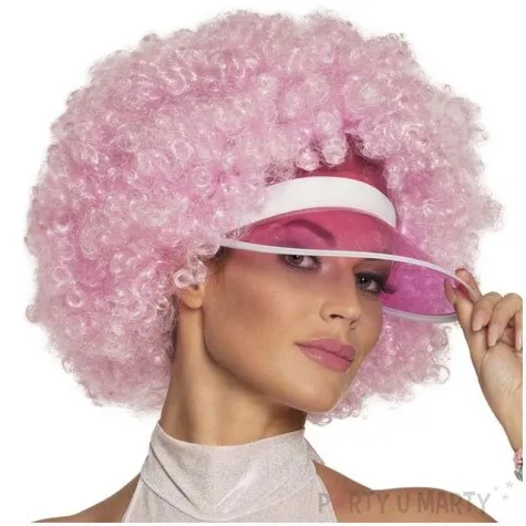 peruka party afro z daszkiem rozowa boland