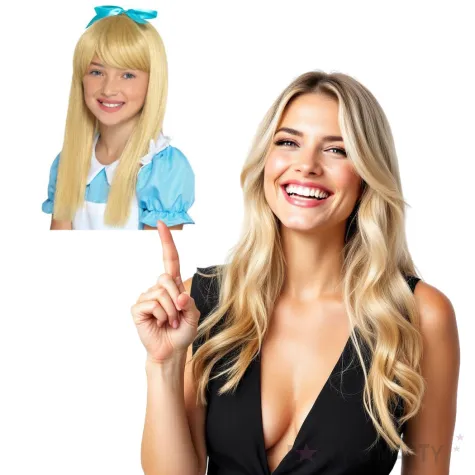 peruka party alicja w krainie czarow blond smiffys