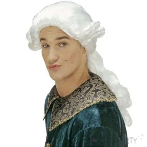 peruka party barok bialy kraszek