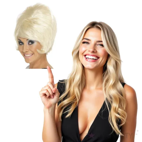 peruka party beehive blond smiffys