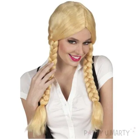 peruka party blond warkoczyki boland