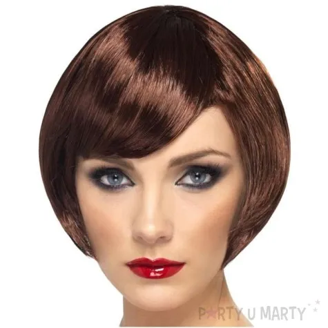 peruka party bob babe brazowa smiffys