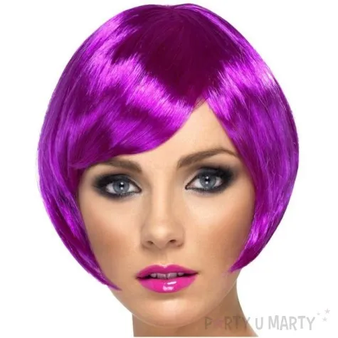 peruka party bob babe fioletowa smiffys