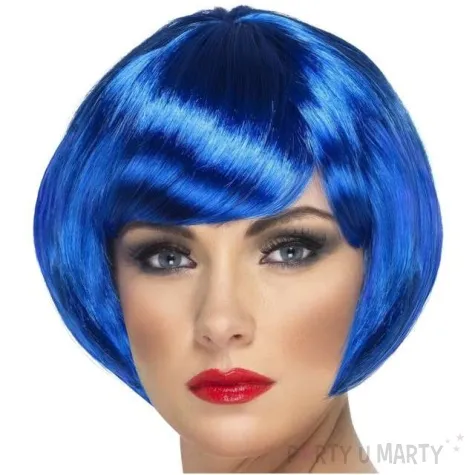 peruka party bob babe niebieska smiffys