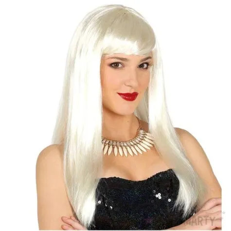 peruka party bob dlugie biala guirca