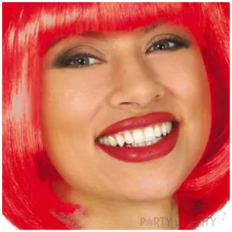 peruka party bob z grzywka czerwona guirca