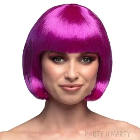 peruka party bob z grzywka fioletowy boland