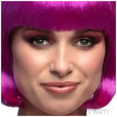 peruka party bob z grzywka fioletowy boland