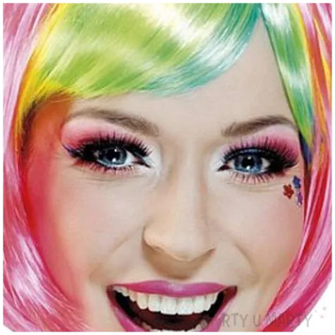 peruka party bob z grzywka teczowa boland