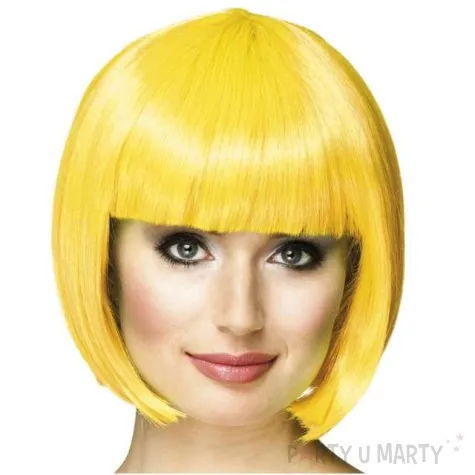peruka party bob z grzywka zolty boland