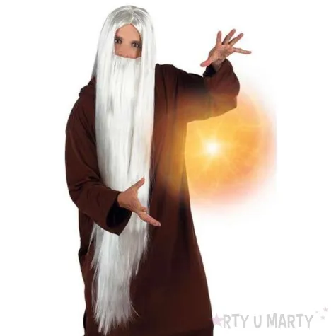 peruka party czarodziej z broda boland blond platynowy