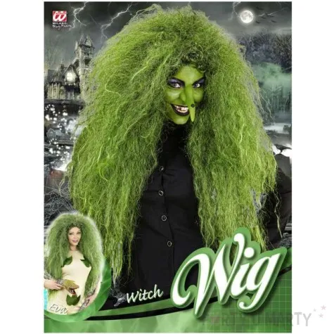 peruka party czarownica rozczochrana zielone widmann