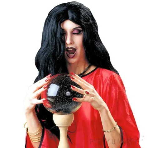 peruka party czarownica z falami czarna widmann