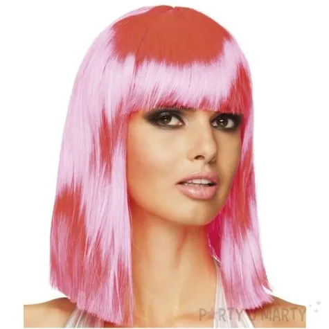 peruka party dance rozowy neonowy boland